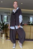 Made in Italy Cooper Needlecord Cap Sleeve Jacket Coffee Bean